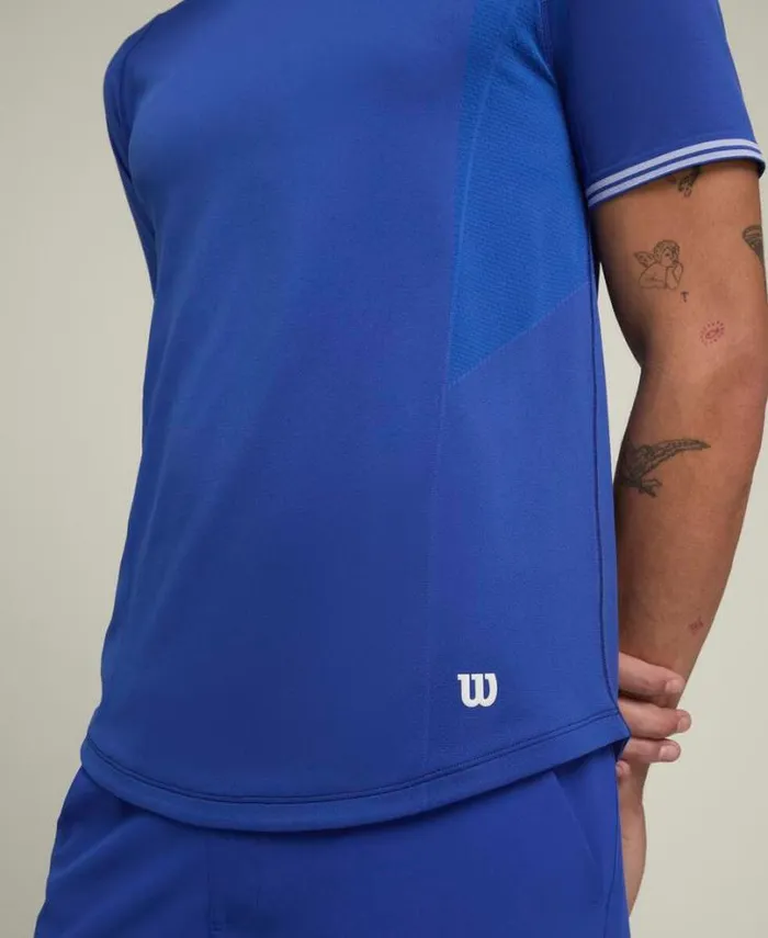 Wilson Tees Men Court Performance Crew 8211 Royal Blue