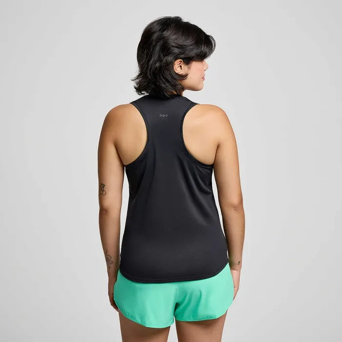 Women8217s Stopwatch Singlet Black Tops Saucony Women