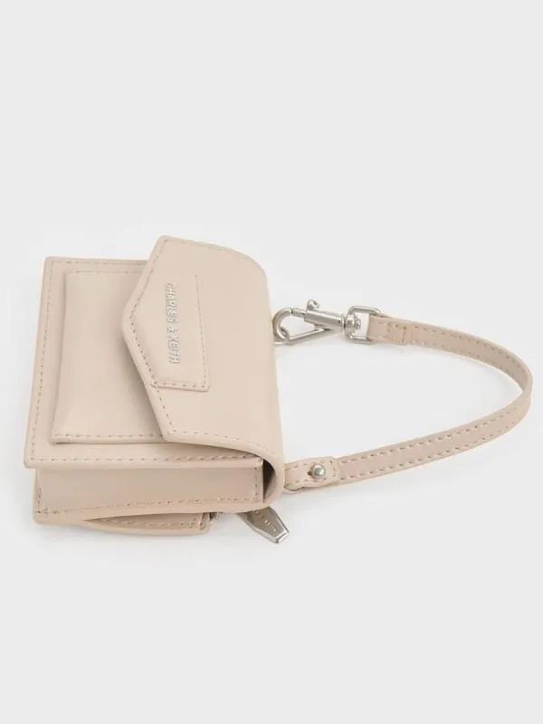 Women Adelie Envelope Card Holder 8211 Oat CHARLES and KEITH Card Holders