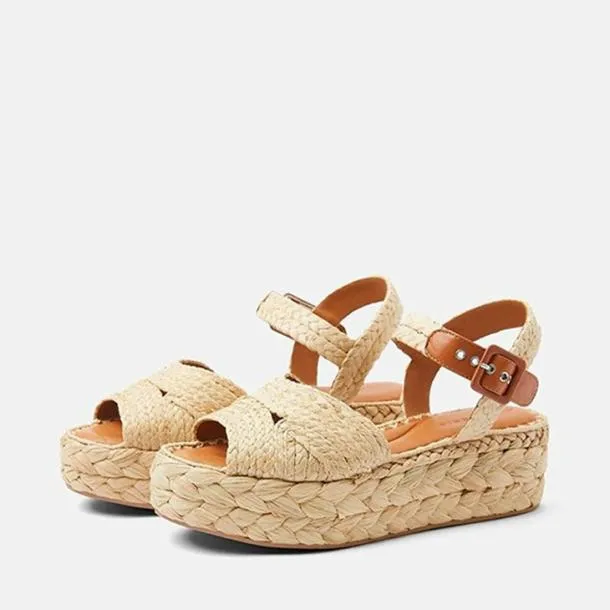 Women AIDA Natural Straw Clergerie Sandals