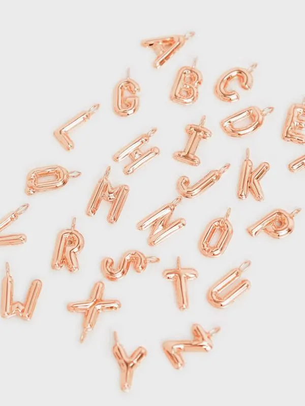 Women Alphabet 039A039 Charm 8211 Rose Gold CHARLES and KEITH Charms