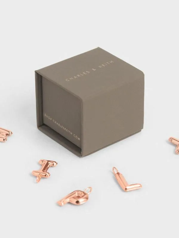Women Alphabet 039A039 Charm 8211 Rose Gold CHARLES and KEITH Charms