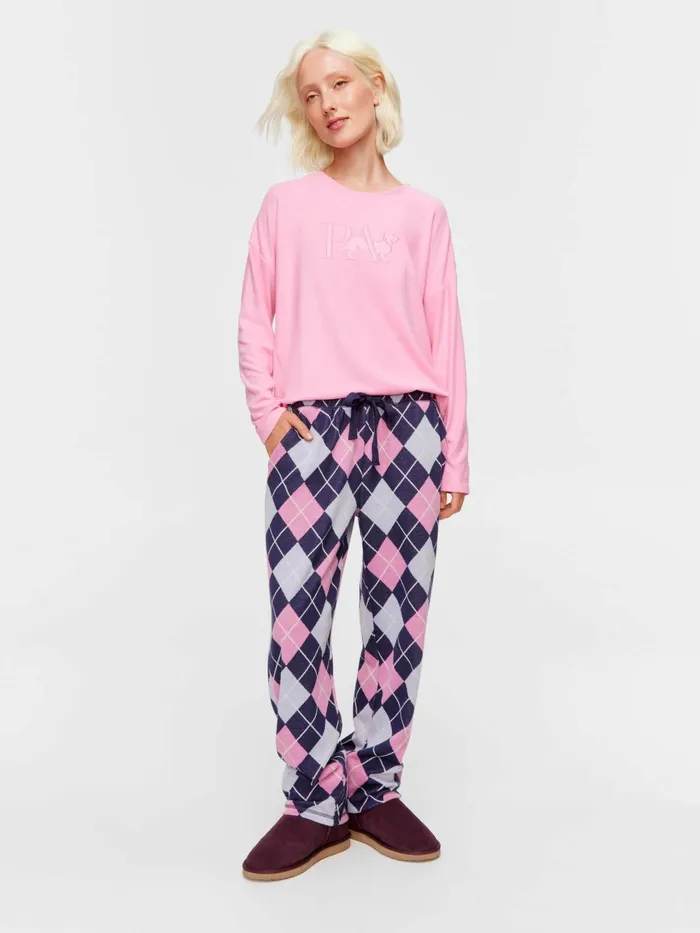 Women Argyle Straight Leg Pj Pant Multi Peter Alexander Pants