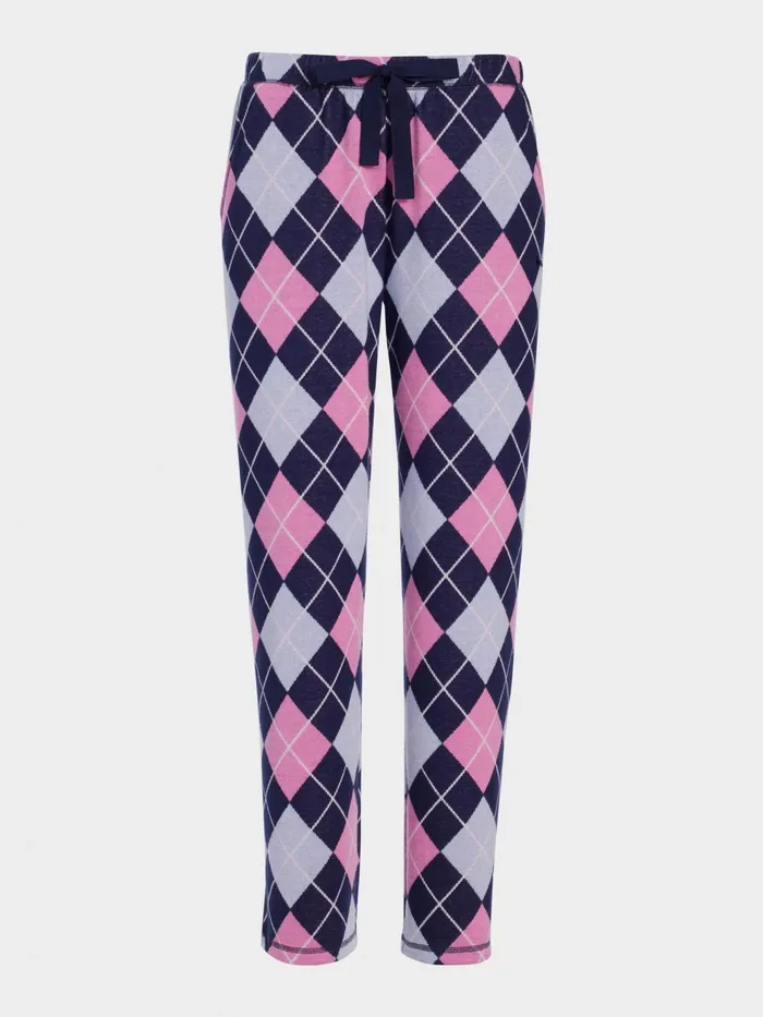 Women Argyle Straight Leg Pj Pant Multi Peter Alexander Pants