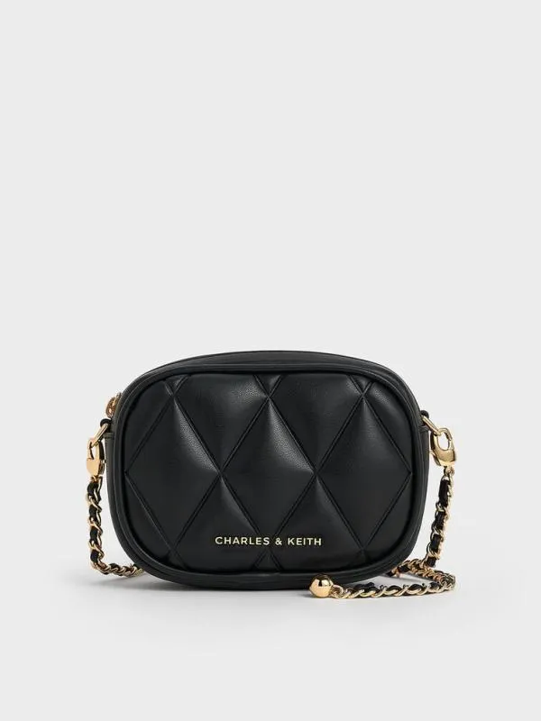 Women Arwen Quilted Mini Bag 8211 Black CHARLES and KEITH Mini Bags