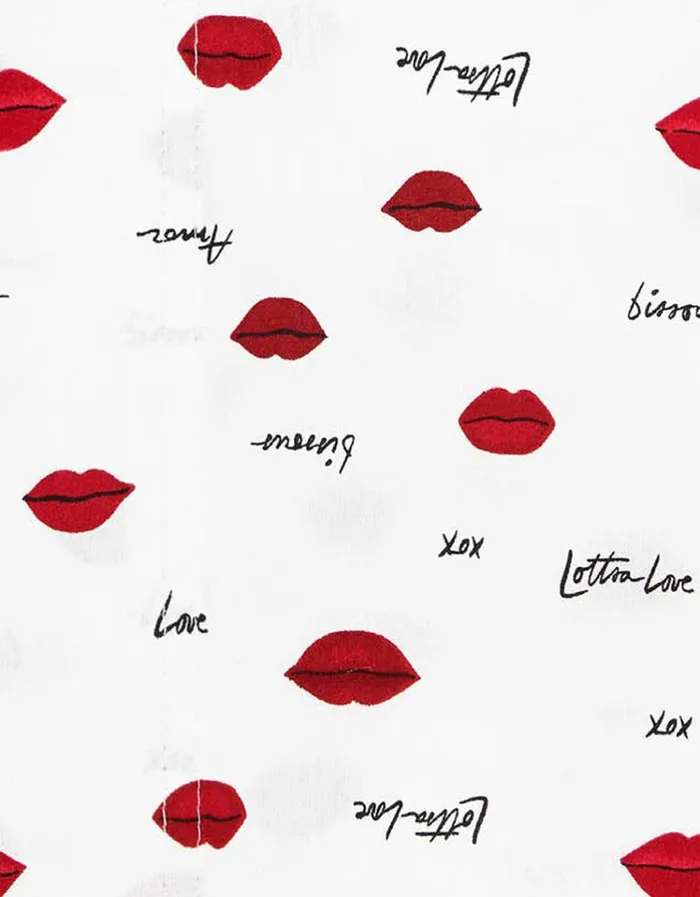 Women BETSEYS LOVE LIPS RED KING SHEET SET MULTI Betsey Johnson