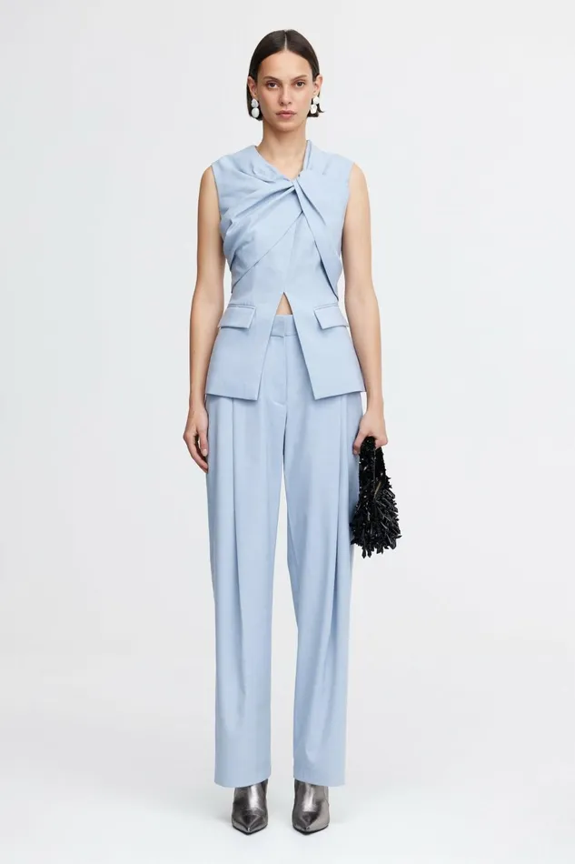 Women BEWICK VEST Baby Blue Acler Tops