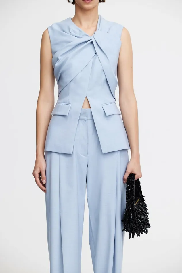 Women BEWICK VEST Baby Blue Acler Tops