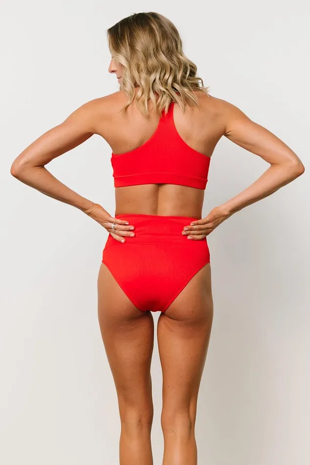 Women Bikini Baltic Born Del Mar Ribbed Bikini Top Red Women Bikini Baltic Born Del Mar Ribbed Bikini Top Red