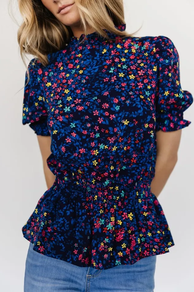 Women Blouses Shirts Baltic Born Beth Peplum Top Blue Multi Women Blouses Shirts Baltic Born Beth Peplum Top Blue Multi