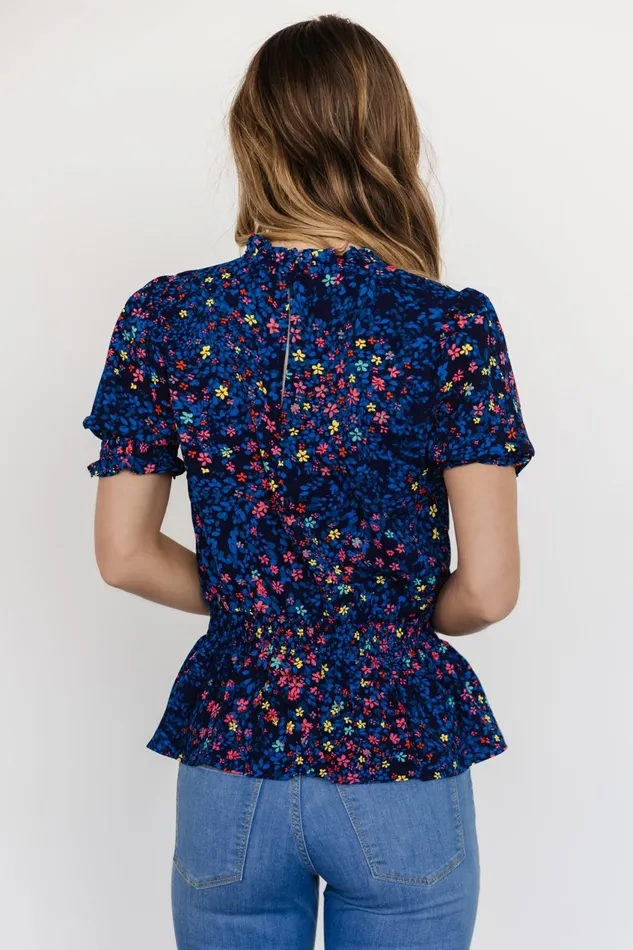 Women Blouses Shirts Baltic Born Beth Peplum Top Blue Multi Women Blouses Shirts Baltic Born Beth Peplum Top Blue Multi