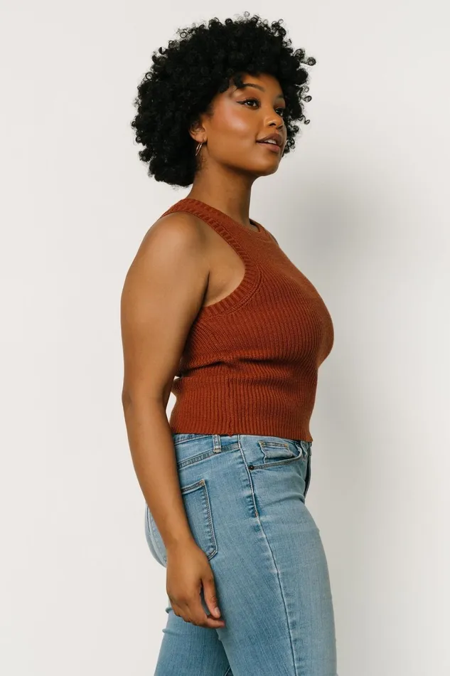Women Blouses Shirts Baltic Born Cruz Knit Tank Top Copper