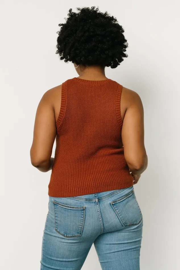 Women Blouses Shirts Baltic Born Cruz Knit Tank Top Copper