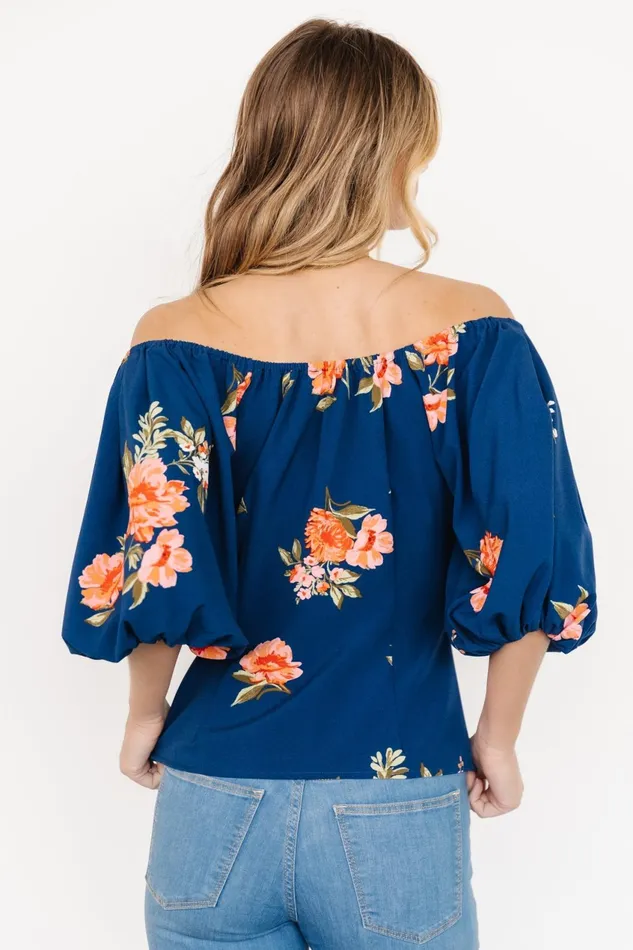 Women Blouses Shirts Baltic Born Julia Off Shoulder Top Blue Multi Women Blouses Shirts Baltic Born Julia Off Shoulder Top Blue Multi