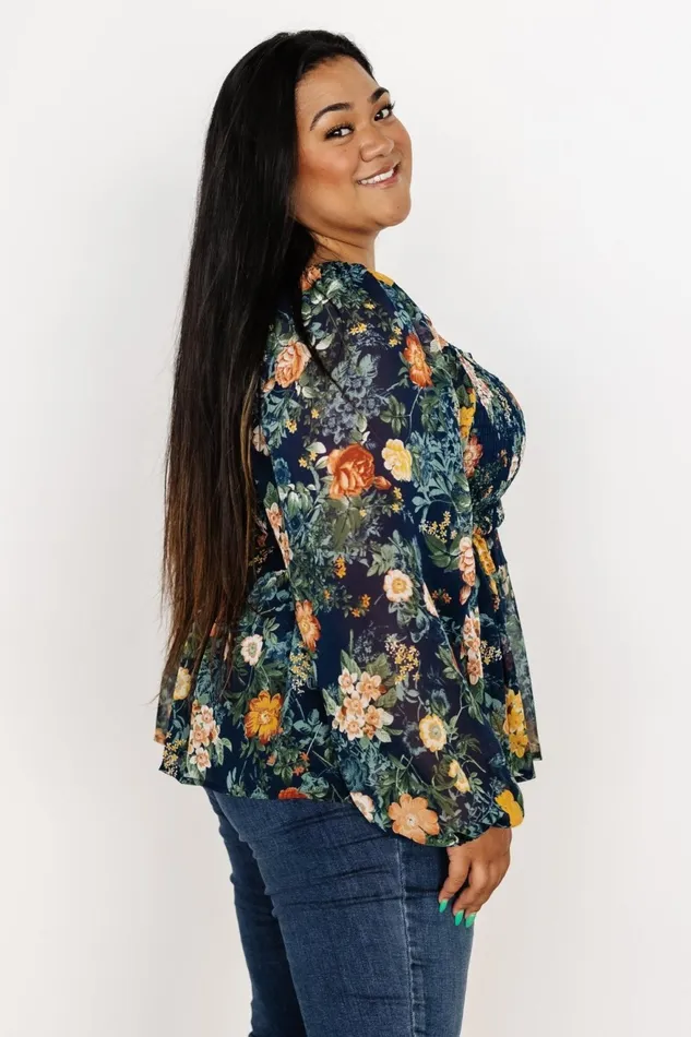 Women Blouses Shirts Baltic Born Ollie Smocked Top Navy Multi Women Blouses Shirts Baltic Born Ollie Smocked Top Navy Multi