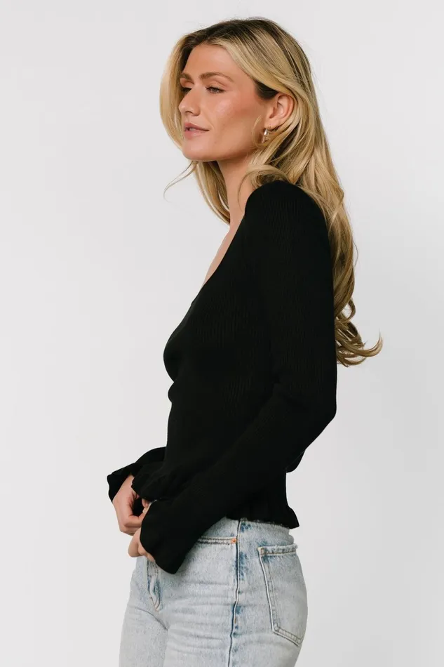 Women Blouses Shirts Baltic Born Tayla Knit Top Black Women Blouses Shirts Baltic Born Tayla Knit Top Black