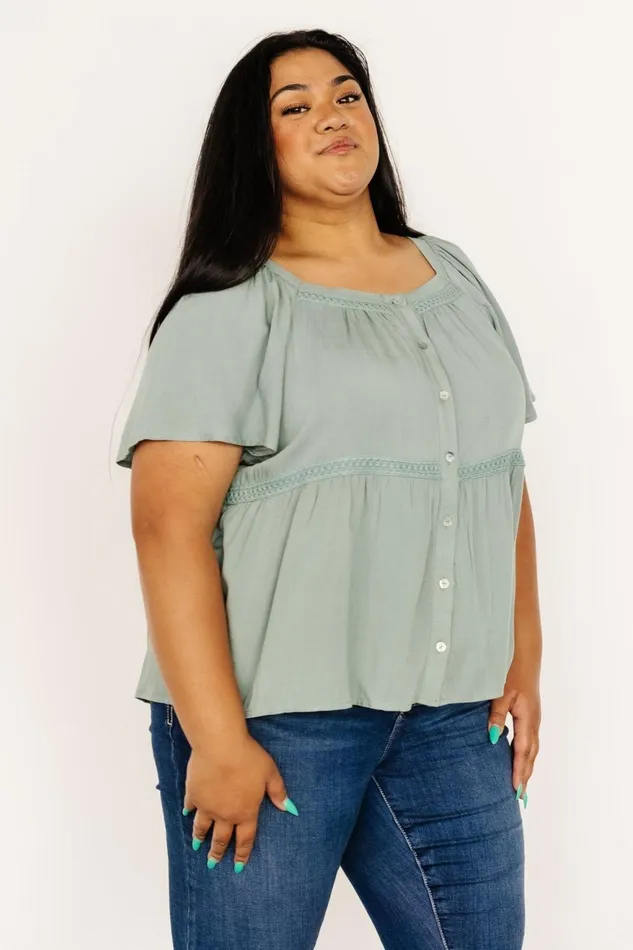 Women Blouses Shirts Baltic Born Unity Button Up Top Sage Women Blouses Shirts Baltic Born Unity Button Up Top Sage