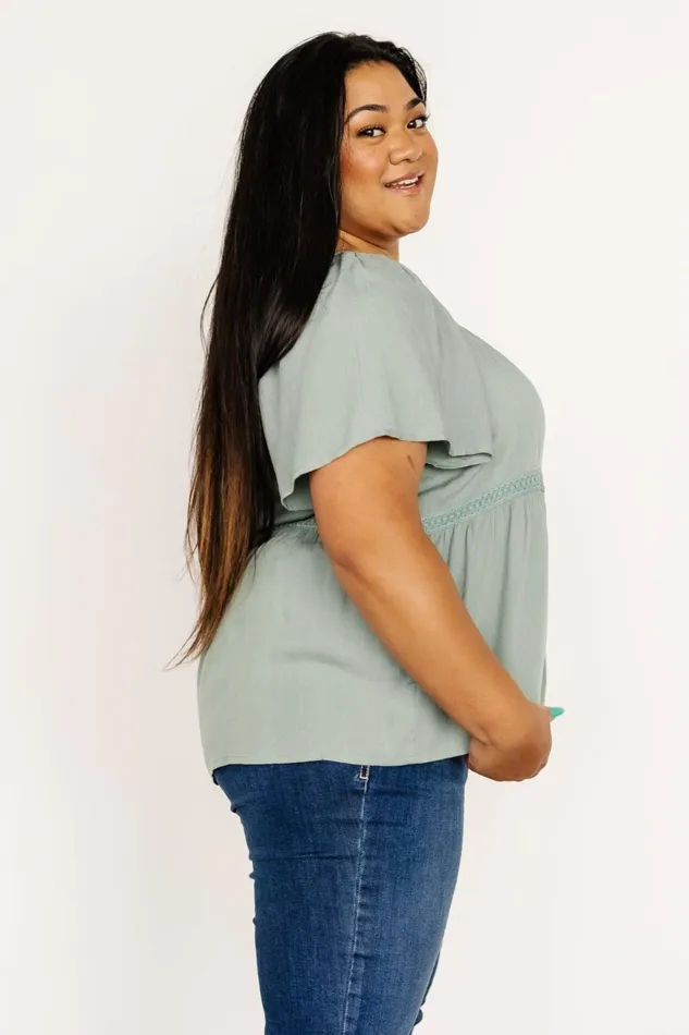 Women Blouses Shirts Baltic Born Unity Button Up Top Sage Women Blouses Shirts Baltic Born Unity Button Up Top Sage