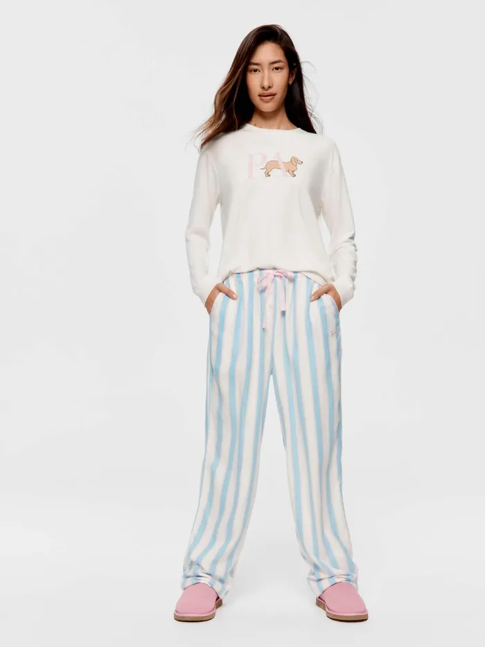 Women Blue Stripe Classic Pj Pant Multi Peter Alexander Pants