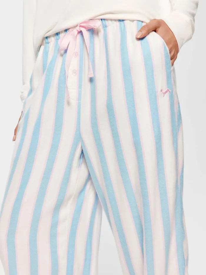 Women Blue Stripe Classic Pj Pant Multi Peter Alexander Pants