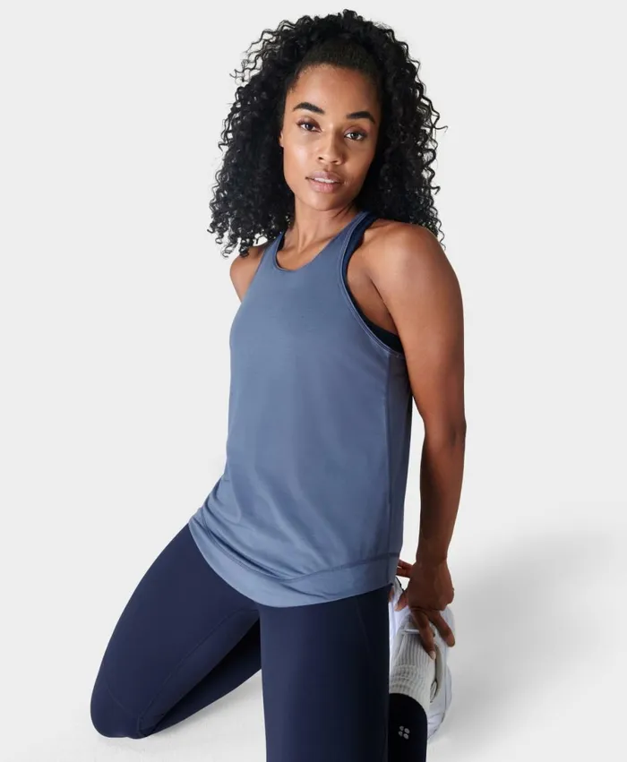 Women Breathe Easy Running Vest Endless Blue Sweaty Betty Vest Tops