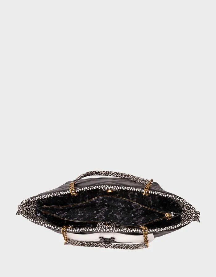 Women BULLDOG BOW TOTE BLACKWHITE Betsey Johnson Women BULLDOG BOW TOTE BLACKWHITE Betsey Johnson