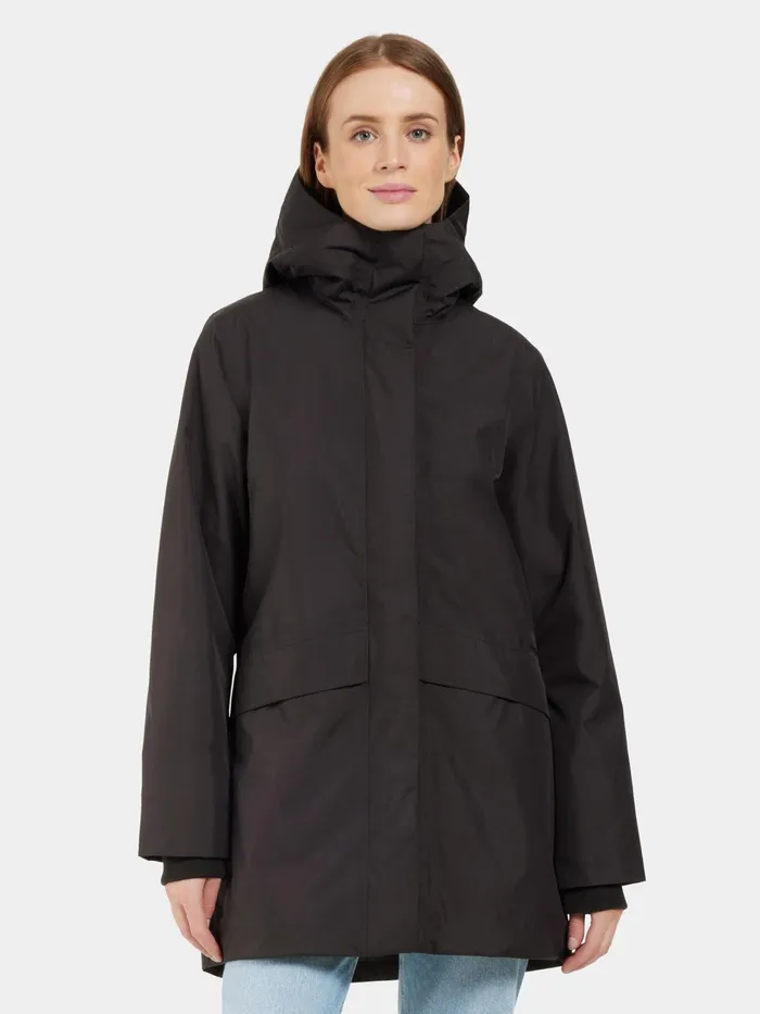 Women Cajsa Parka Black Didriksons Autumn Jackets