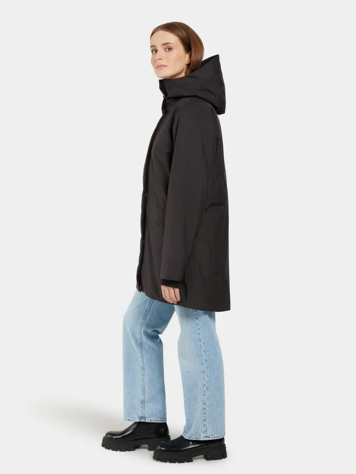Women Cajsa Parka Black Didriksons Autumn Jackets