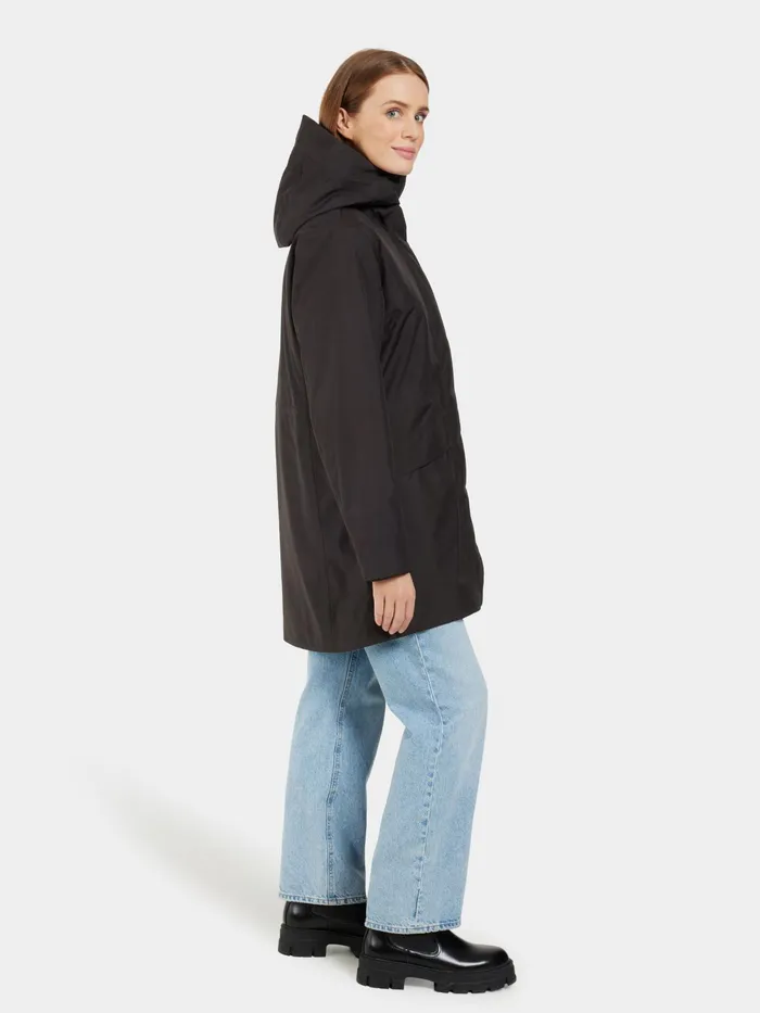 Women Cajsa Parka Black Didriksons Autumn Jackets