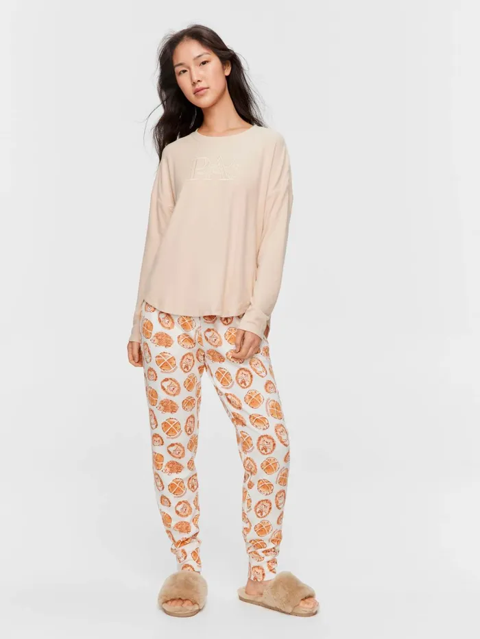 Women Caramel Plush PA Logo Sweater Caramel Peter Alexander Tops