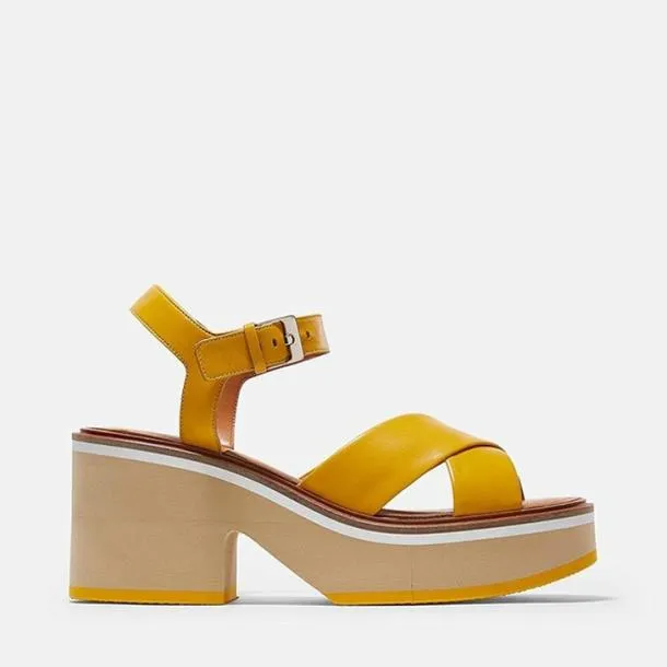 Women CHARLINE Amber Yellow Clergerie Sandals
