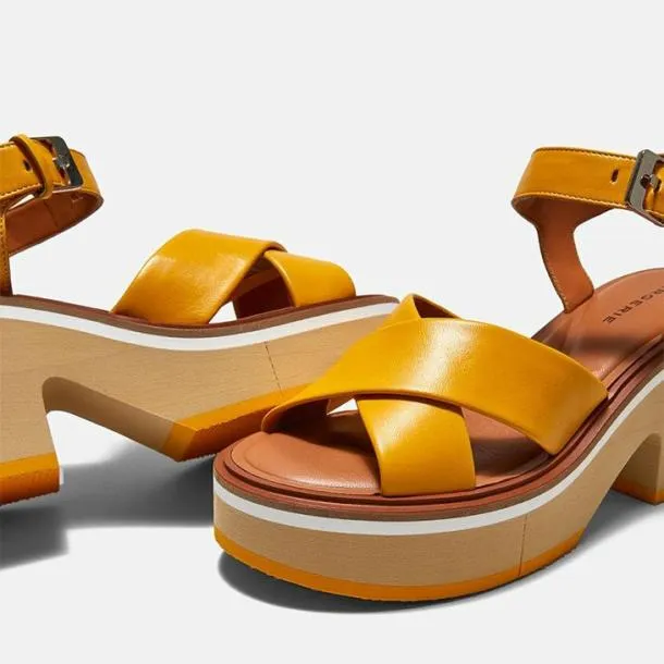 Women CHARLINE Amber Yellow Clergerie Sandals