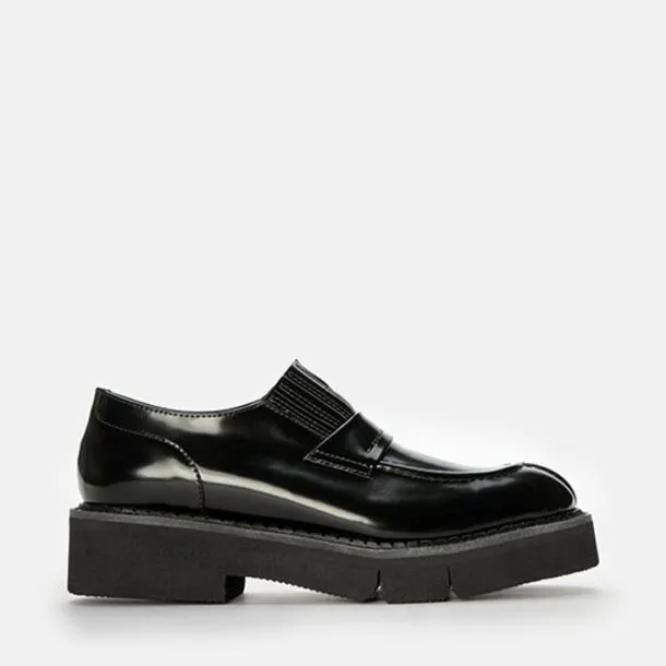 Women CLARK Gloss Black Clergerie Loafers and Moccasins