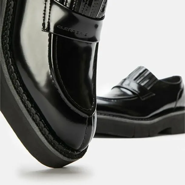 Women CLARK Gloss Black Clergerie Loafers and Moccasins