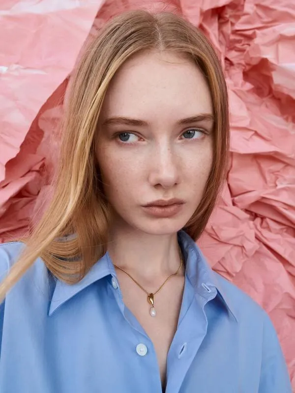 Women Corrine Teardrop Pearl Necklace 8211 Brush Gold CHARLES and KEITH Necklaces Women Corrine Teardrop Pearl Necklace 8211 Brush Gold CHARLES and KEITH Necklaces
