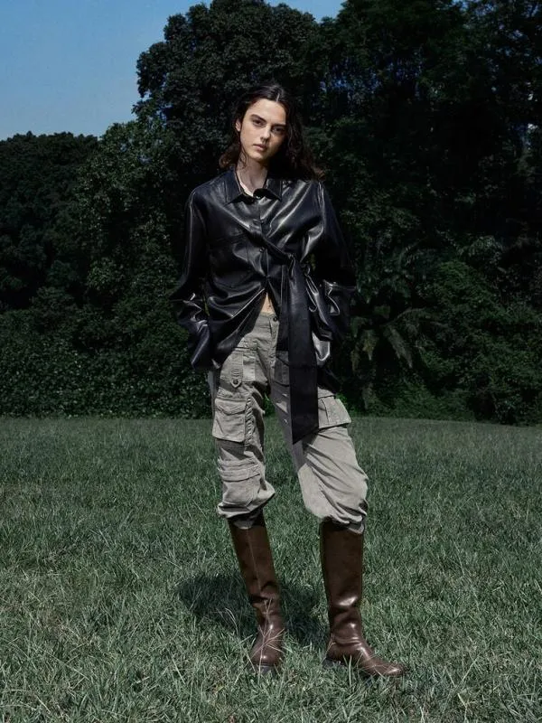 Women Cowboy Platform KneeHigh Boots 8211 Dark Brown CHARLES and KEITH Boots