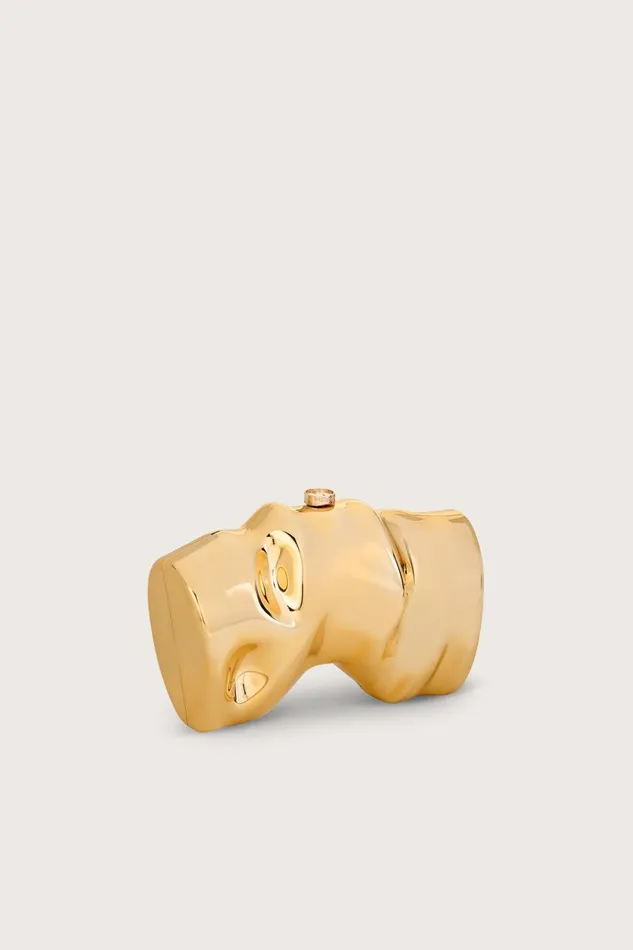 Women Cult Gaia Clutches SCRUNCH CLUTCH 8211 SHINY GOLD Women Cult Gaia Clutches SCRUNCH CLUTCH 8211 SHINY GOLD