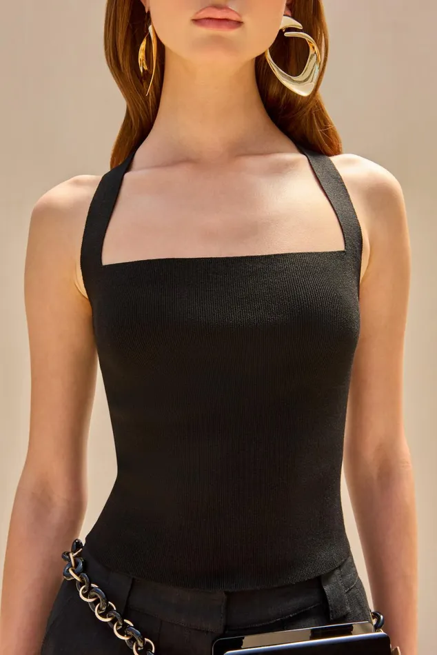 Women Cult Gaia Knits CRAWFORD KNIT TOP 8211 BLACK
