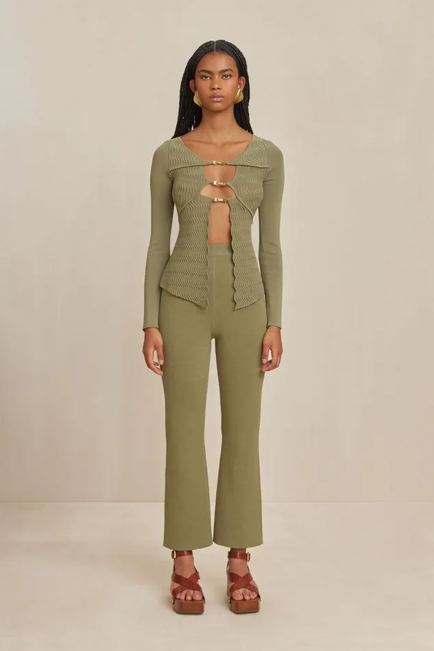 Women Cult Gaia Knits TORINA KNIT PANT 8211 TEA