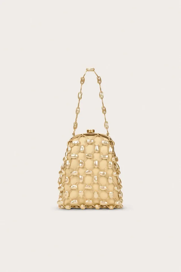 Women Cult Gaia Mini Bags BRIELLE WRISTLET 8211 CHAMPAGNE PEARL