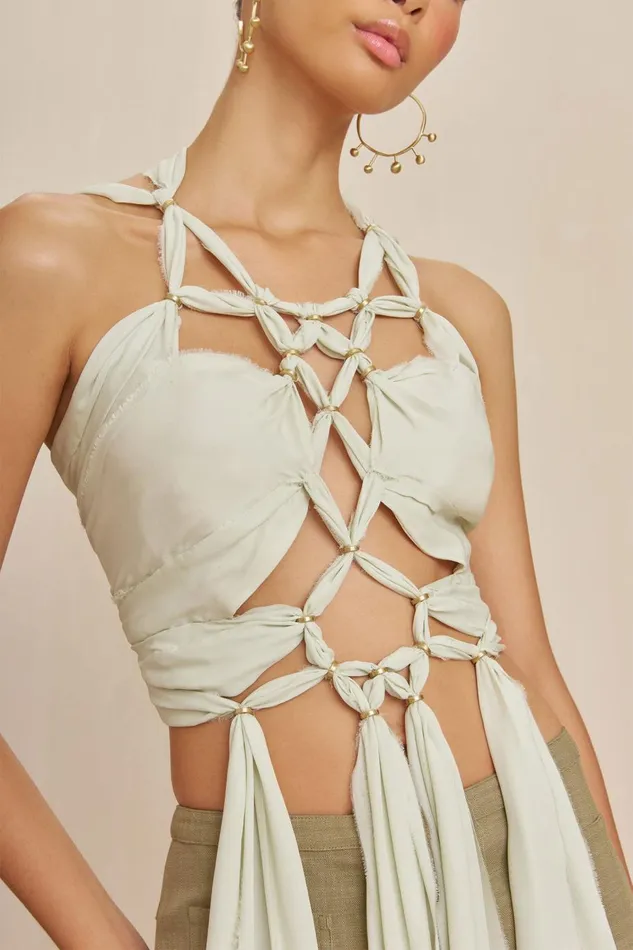 Women Cult Gaia Tops TAIJA TOP 8211 LIGHT HONEYDEW