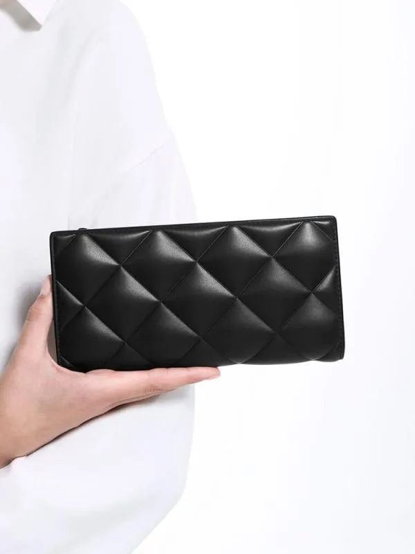 Women Danika Quilted Long Wallet 8211 Black CHARLES and KEITH Long Wallets Women Danika Quilted Long Wallet 8211 Black CHARLES and KEITH Long Wallets