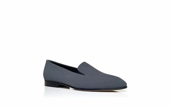 Women Dark Grey Suede Loafers Manolo Blahnik Flats