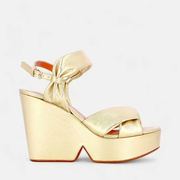 Women DARLIE Gold Metallic Clergerie Sandals