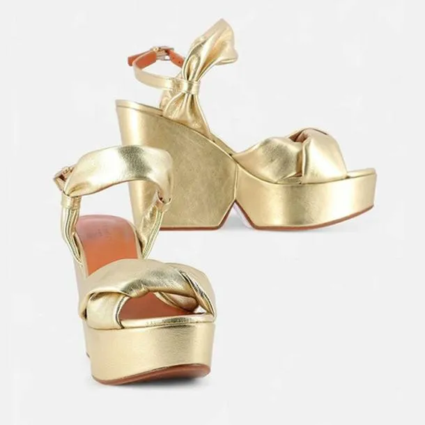 Women DARLIE Gold Metallic Clergerie Sandals
