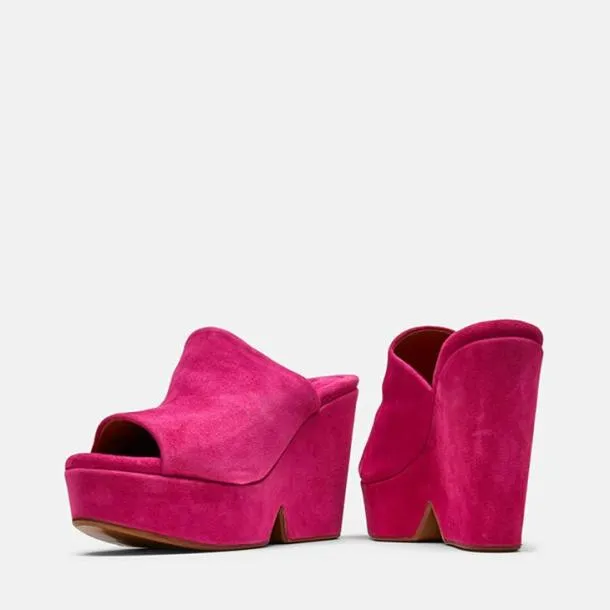 Women DOLCY Pink Suede Clergerie Mules