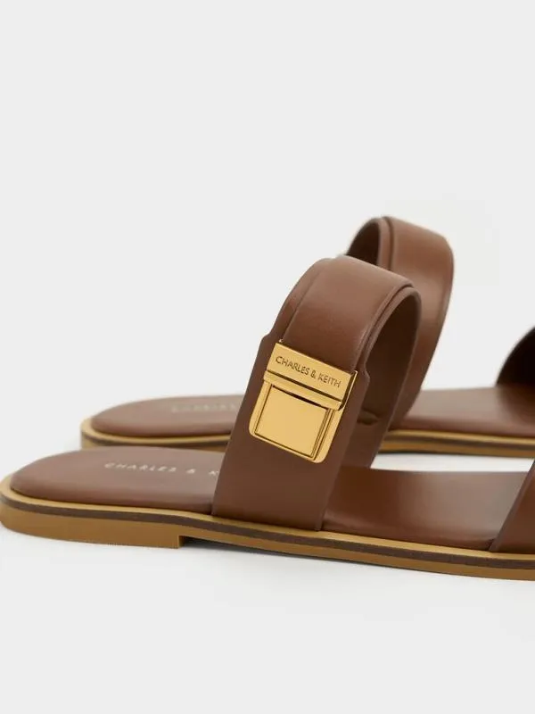 Women Dove DoubleStrap Sandals 8211 Dark Brown CHARLES and KEITH Sandals
