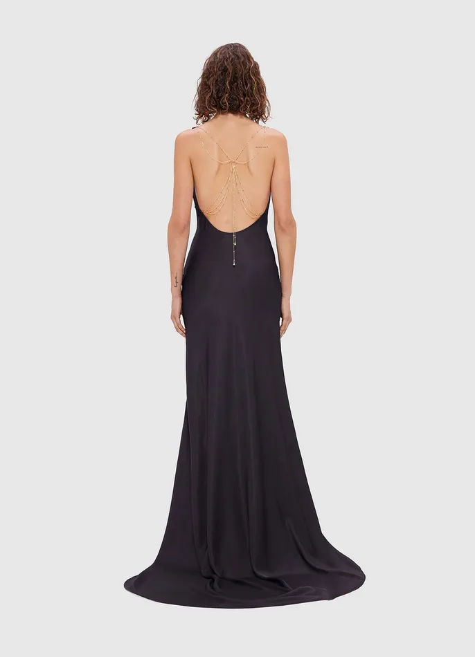Women Dresses and Jumpsuits LEO LIN Ariana Open Back Gown 8211 Rose Print