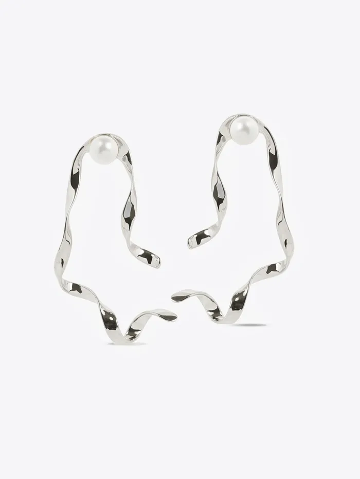 Women Dries Van Noten Jewelry Wave Stud Earrings