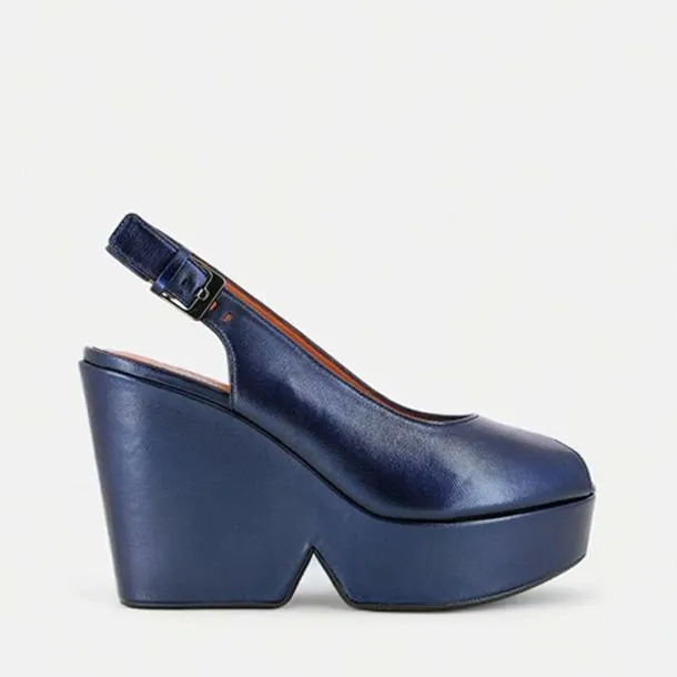 Women DYLAN Blue Metal Clergerie Wedges